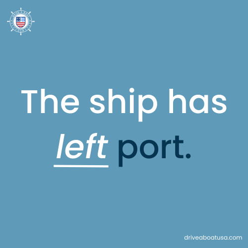 The ship has left port